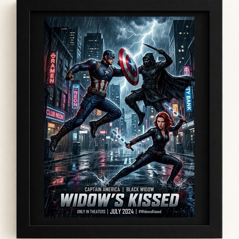 A.I. Art Print Widow's Kissed Movie In A Frame 8x10